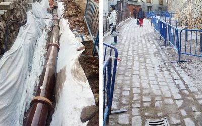 TAGUS mejora el colector de saneamiento en la calle Cristo de la luz en Toledo