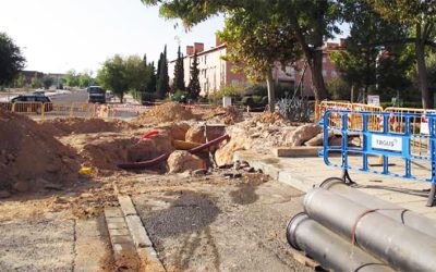TAGUS retranquea las tuberías en el cruce del barrio de Santa María de Benquerencia