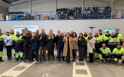 ​La plantilla de TAGUS brinda con la alcaldesa de Toledo por el nuevo año