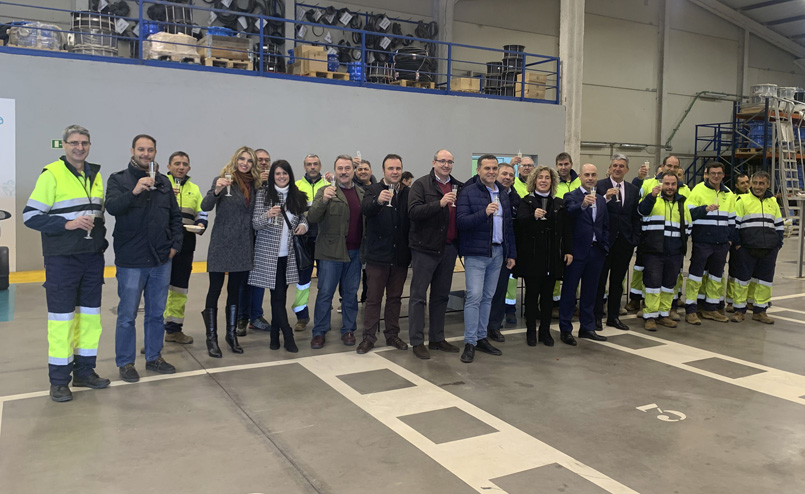 ​La plantilla de TAGUS brinda con la alcaldesa de Toledo por el nuevo año 2020