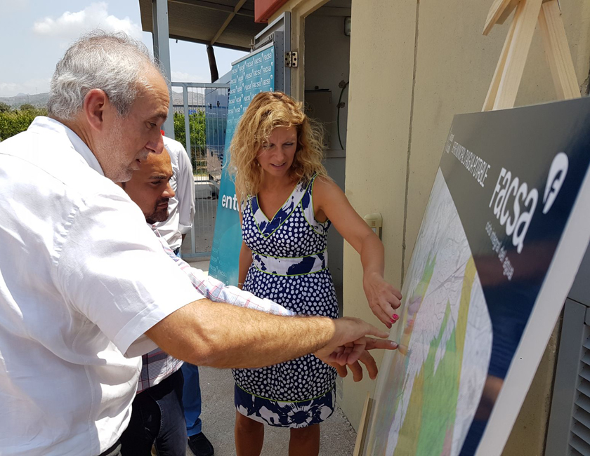 La alcaldesa de Castellón visita los pozos de abastecimiento de agua ‘Camí Pedrera’ y ‘Aljibes’, gestionados por FACSA