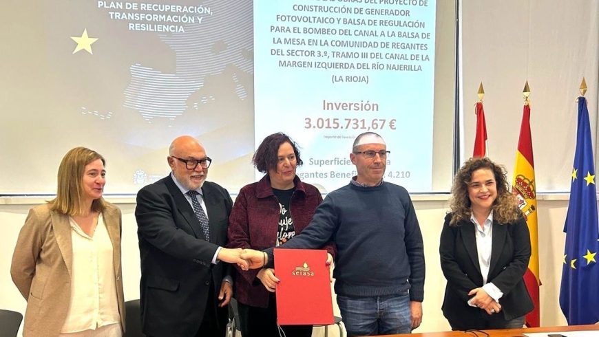 El Ministerio de Agricultura, Pesca y Alimentación pone en marcha nuevas infraestructuras para ahorrar agua y energía en regadíos de La Rioja por 14 millones de euros